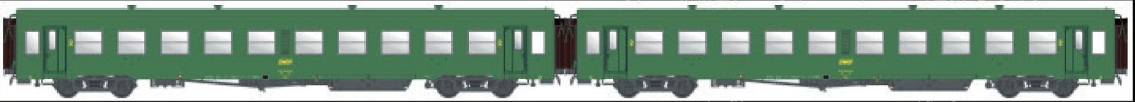 L.S. Models MW40022 - H0 - 2-tlg. Set Personenwagen U60, 2.Kl., SNCF, Ep. IV